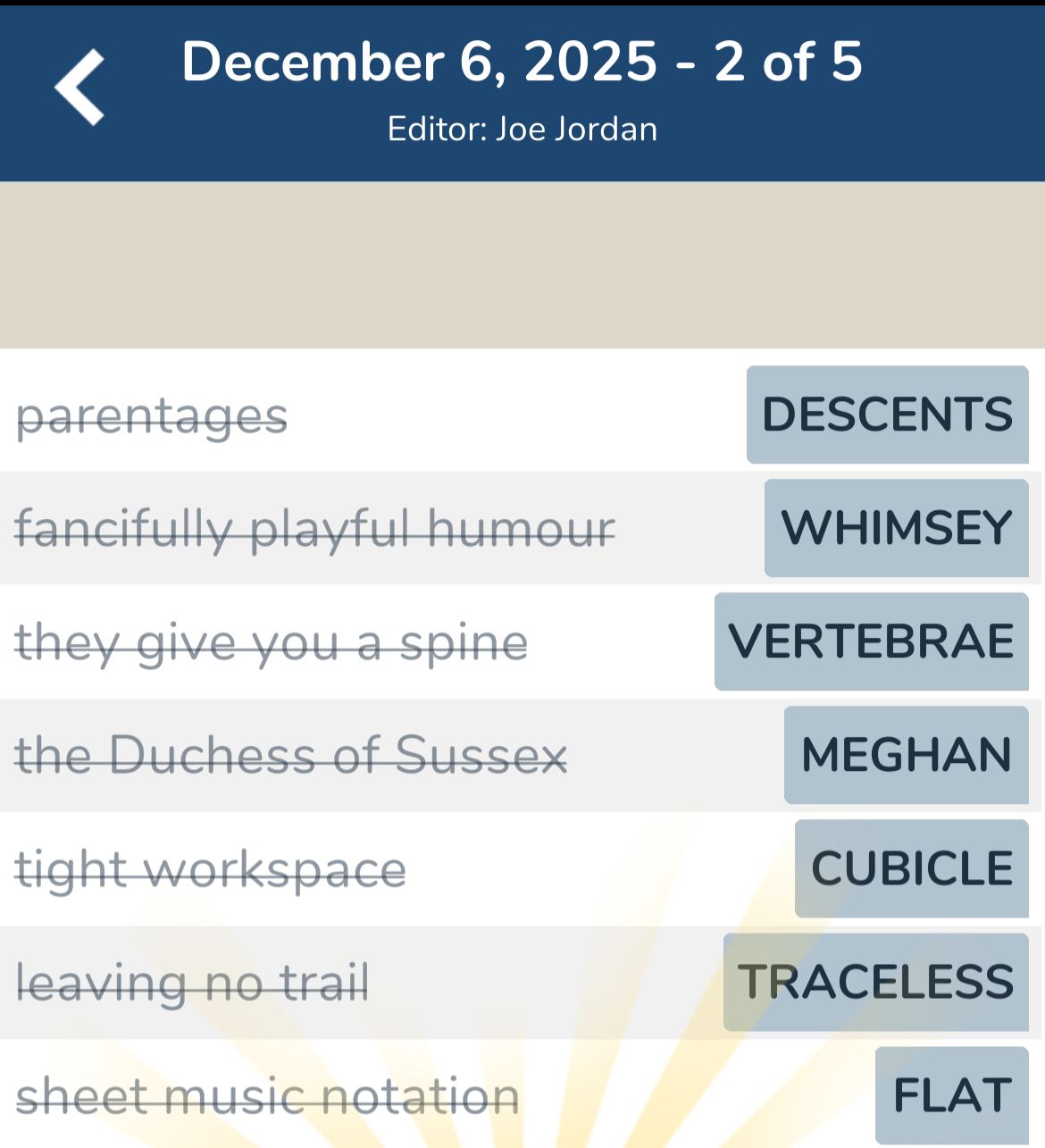 7 Little Words December 6 2025 2