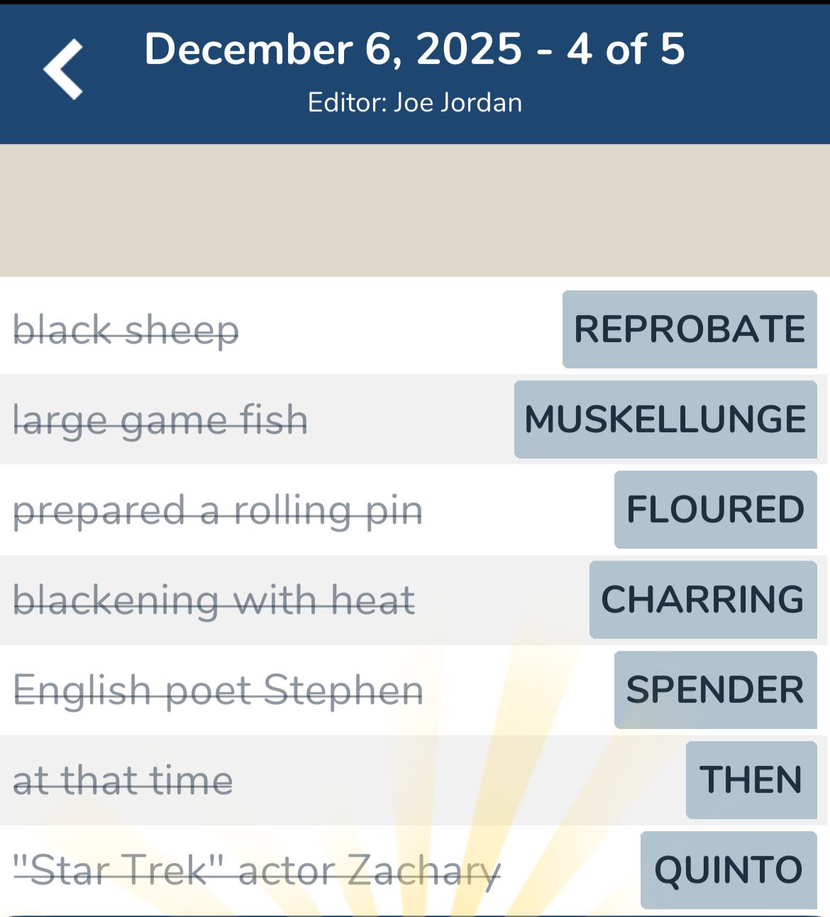 7 Little Words December 6 2025 4