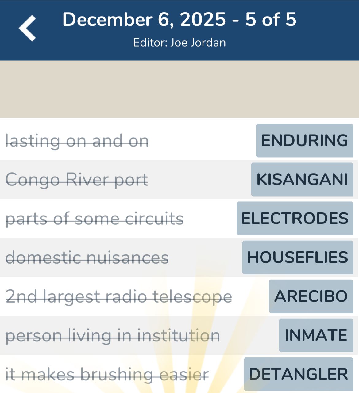 7 Little Words December 6 2025 5