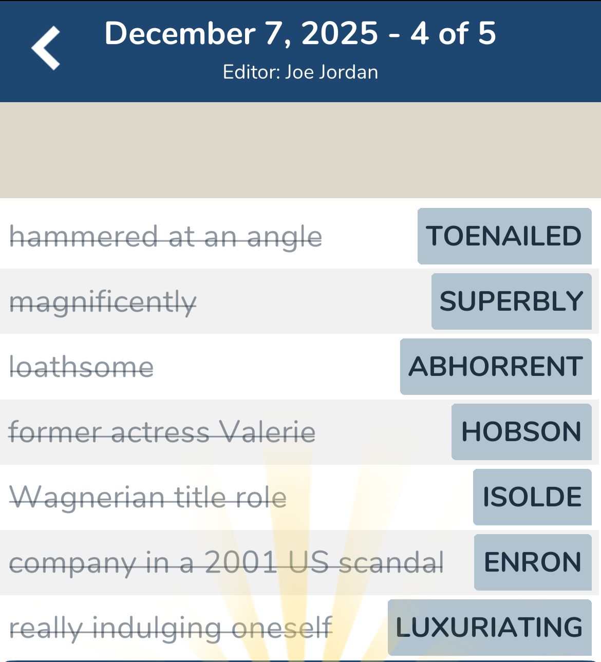 7 Little Words December 7 2025 4