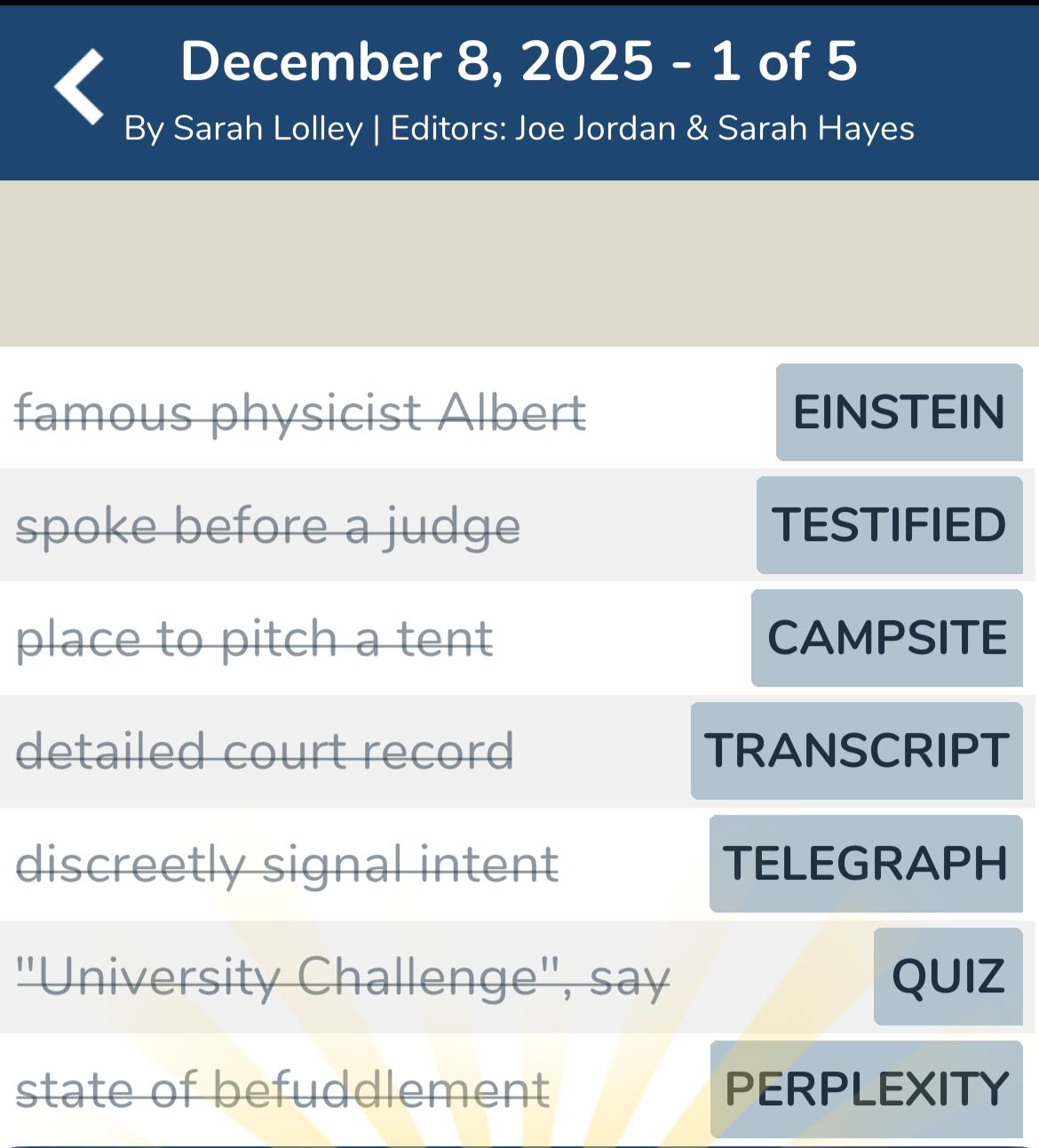 7 Little Words December 8 2025 1