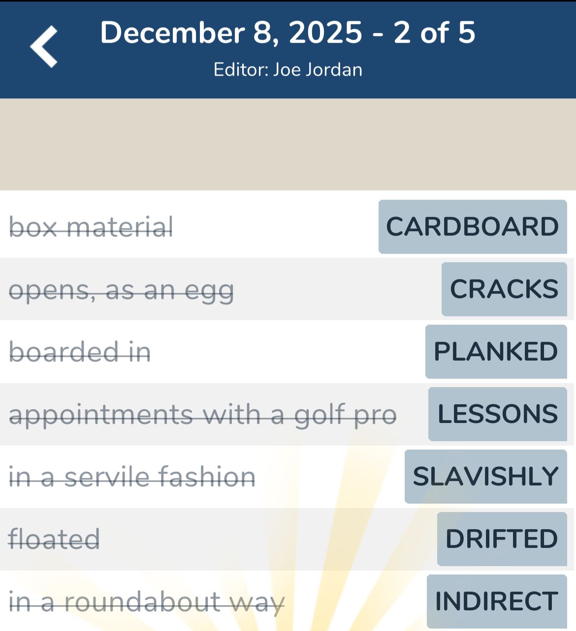 7 Little Words December 8 2025 2