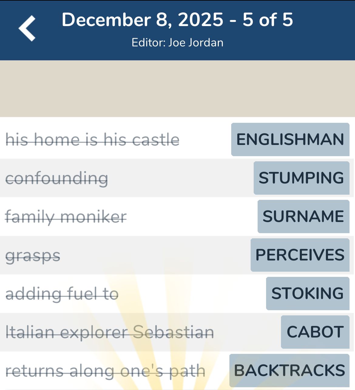 7 Little Words December 8 2025 5
