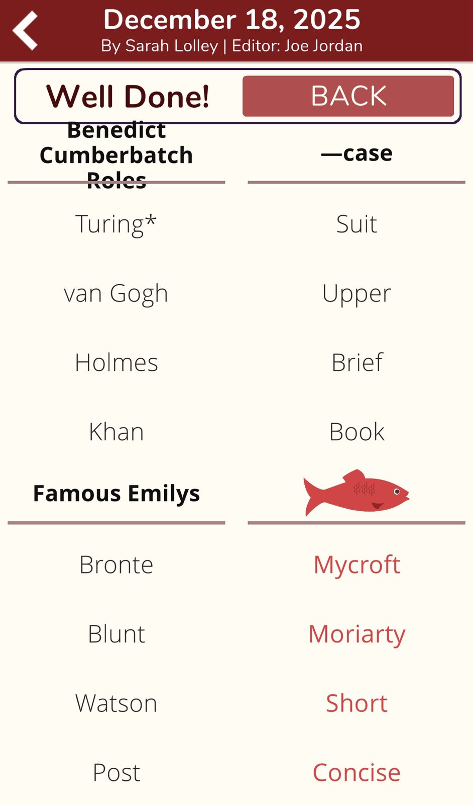 7 Little Words Red Herring December 18 2025