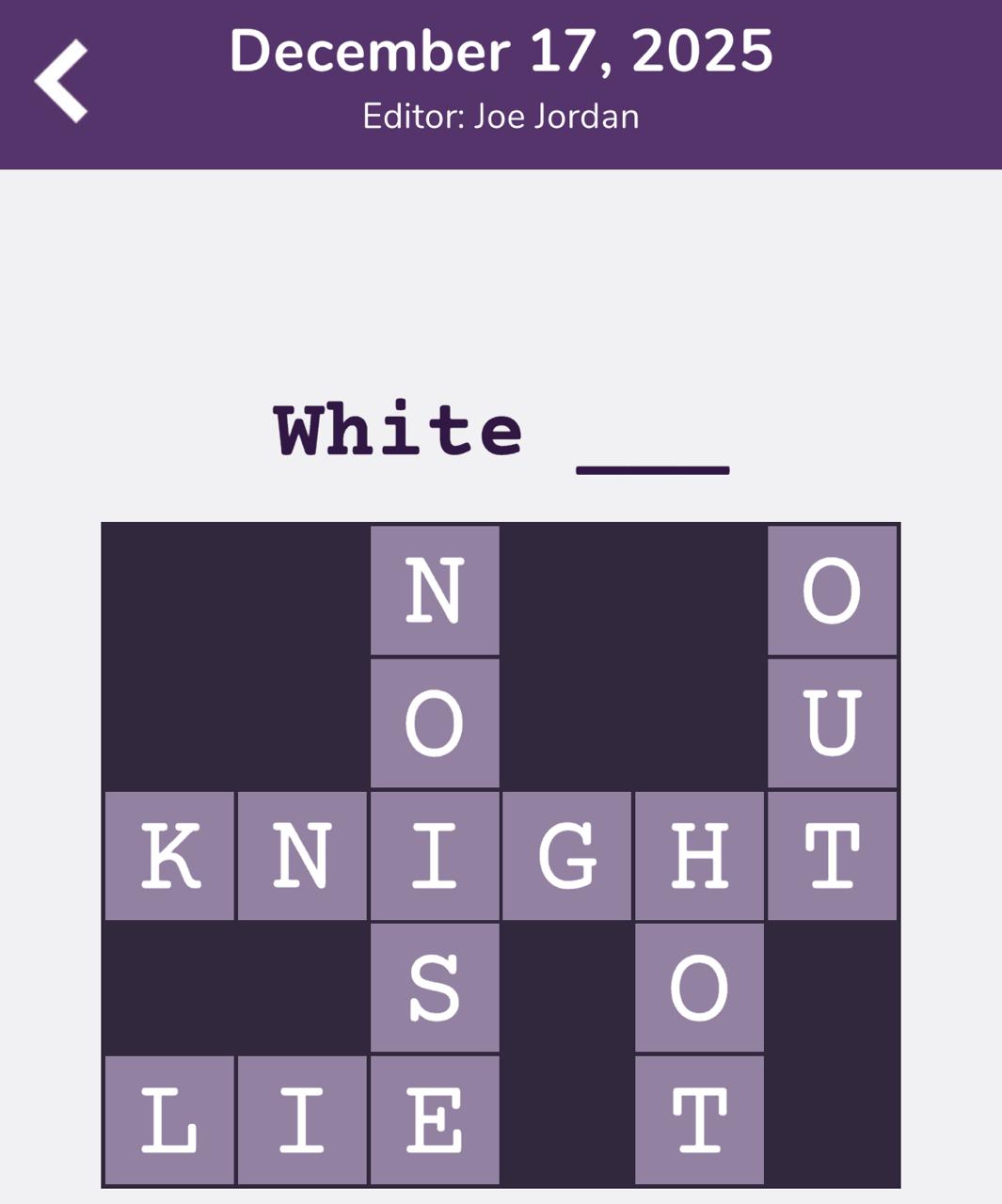 7 Little Words Tiny Little Crosswords December 17 2025