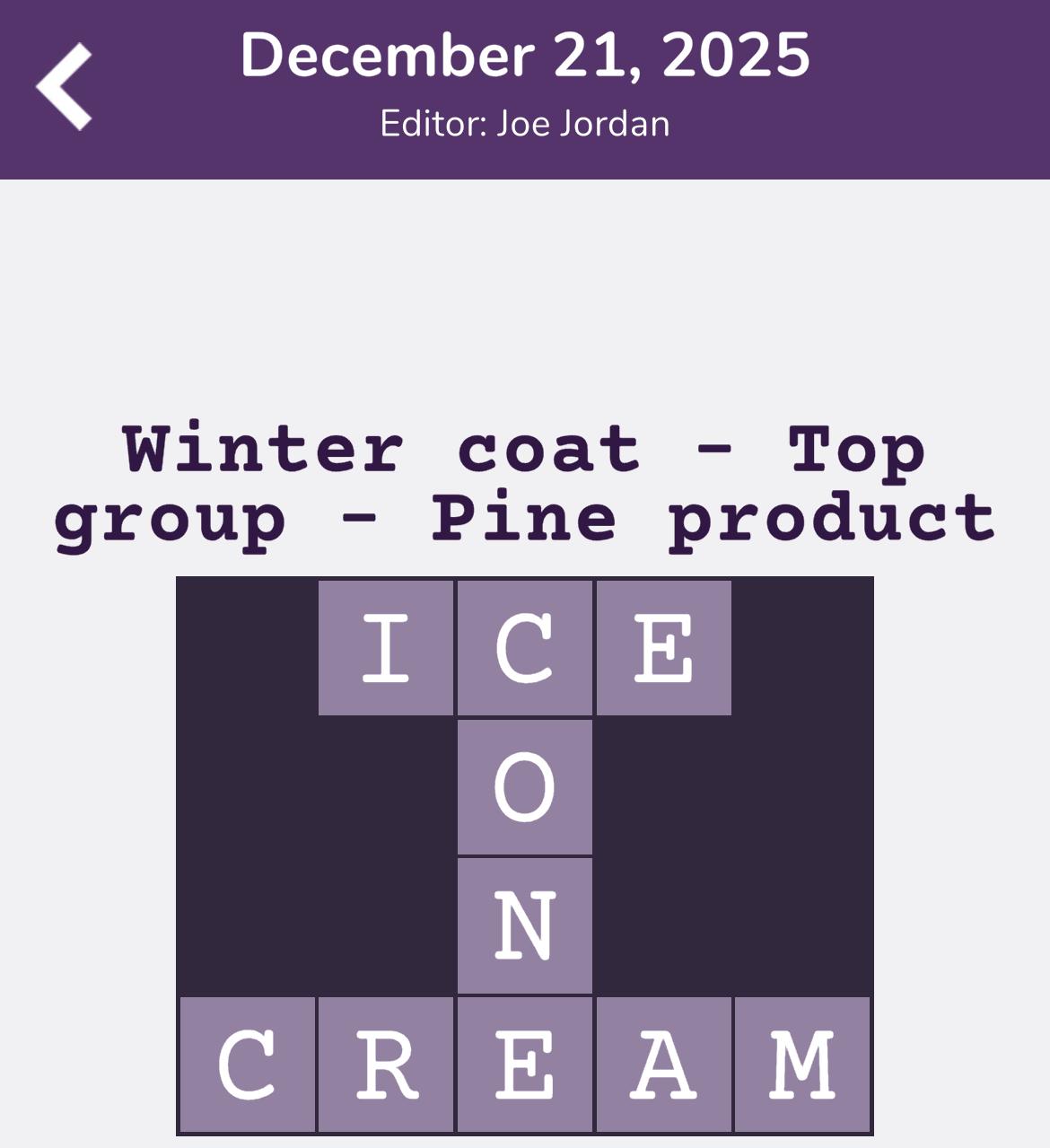 7 Little Words Tiny Little Crosswords December 21