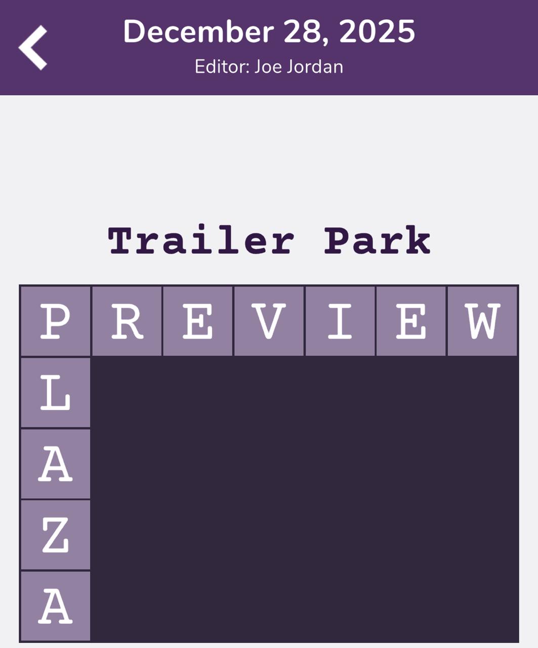 7 Little Words Tiny Little Crosswords December 28 2025