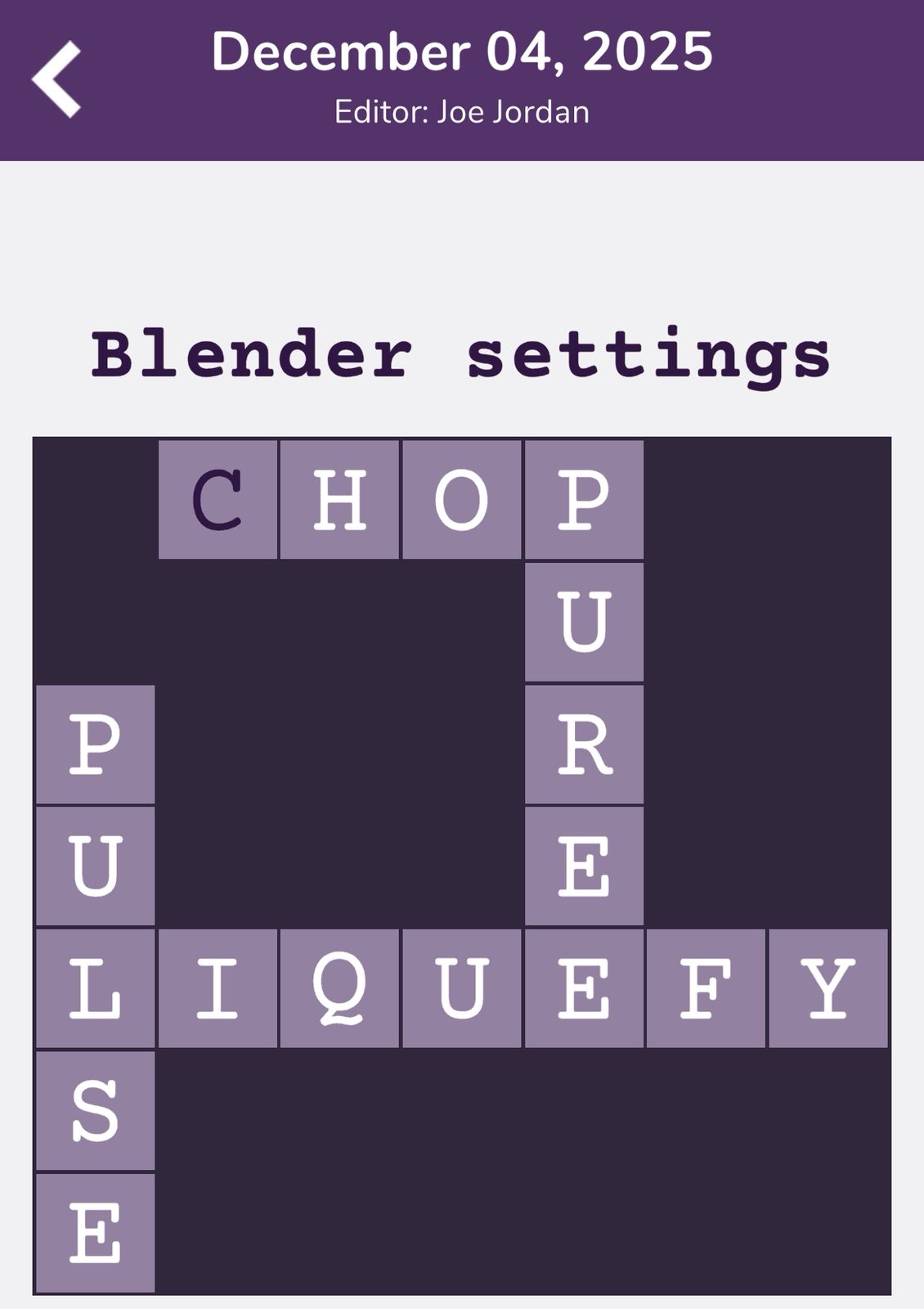 7 Little Words Tiny Little Crosswords December 4 2025