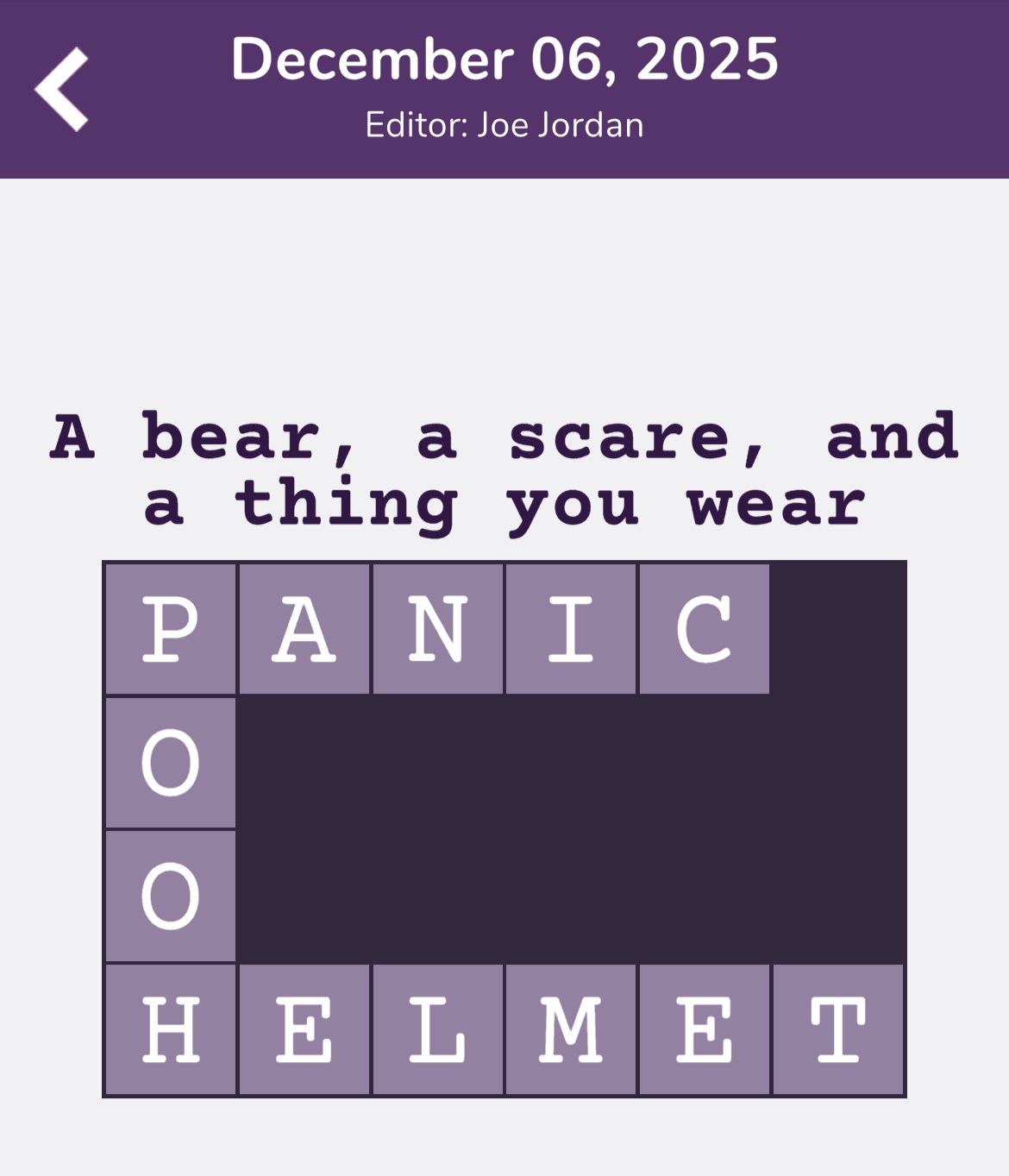 7 Little Words Tiny Little Crosswords December 6 2025 7 Little Words Tiny Little Crosswords December 6 2025