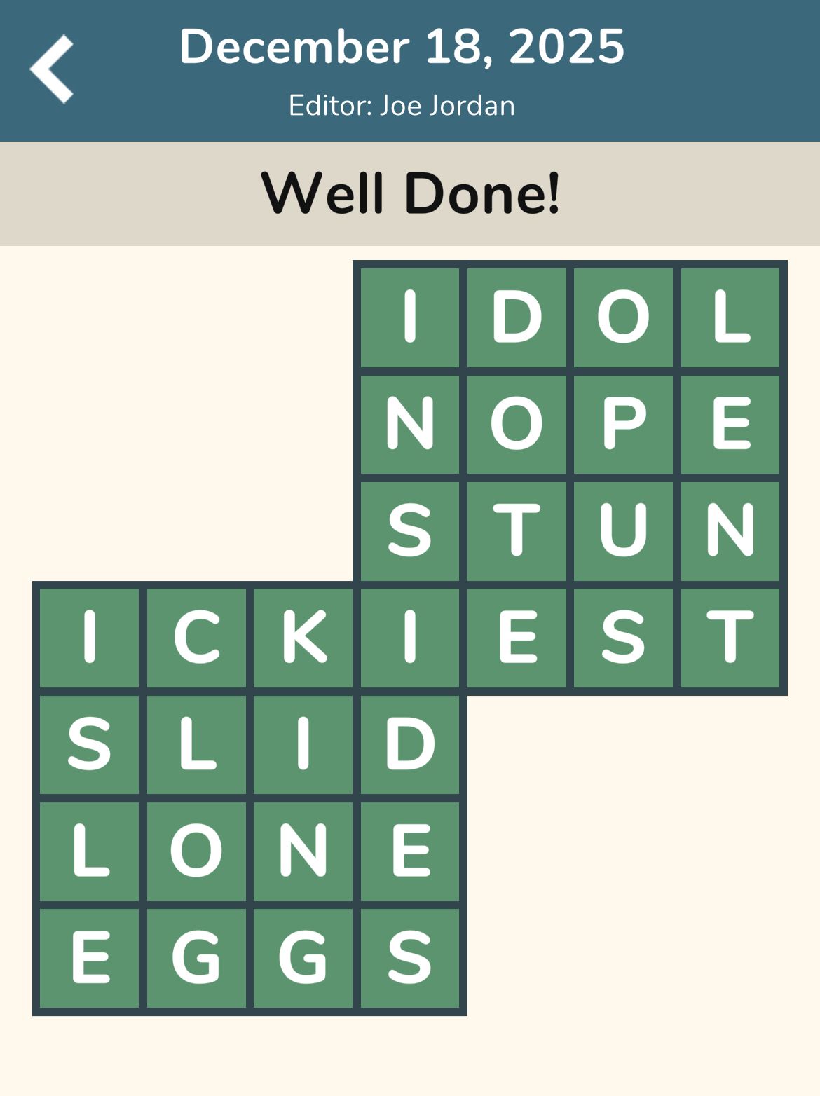 7 Little Words Woven Words December 18 2025