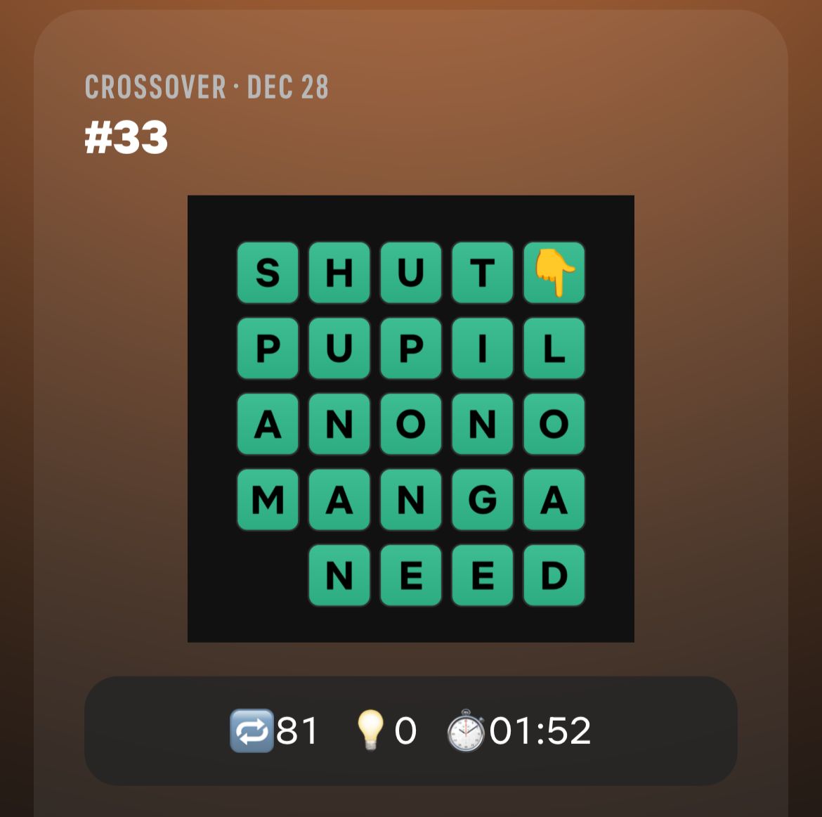 Netflix Puzzled Daily Crossover December 28 2025