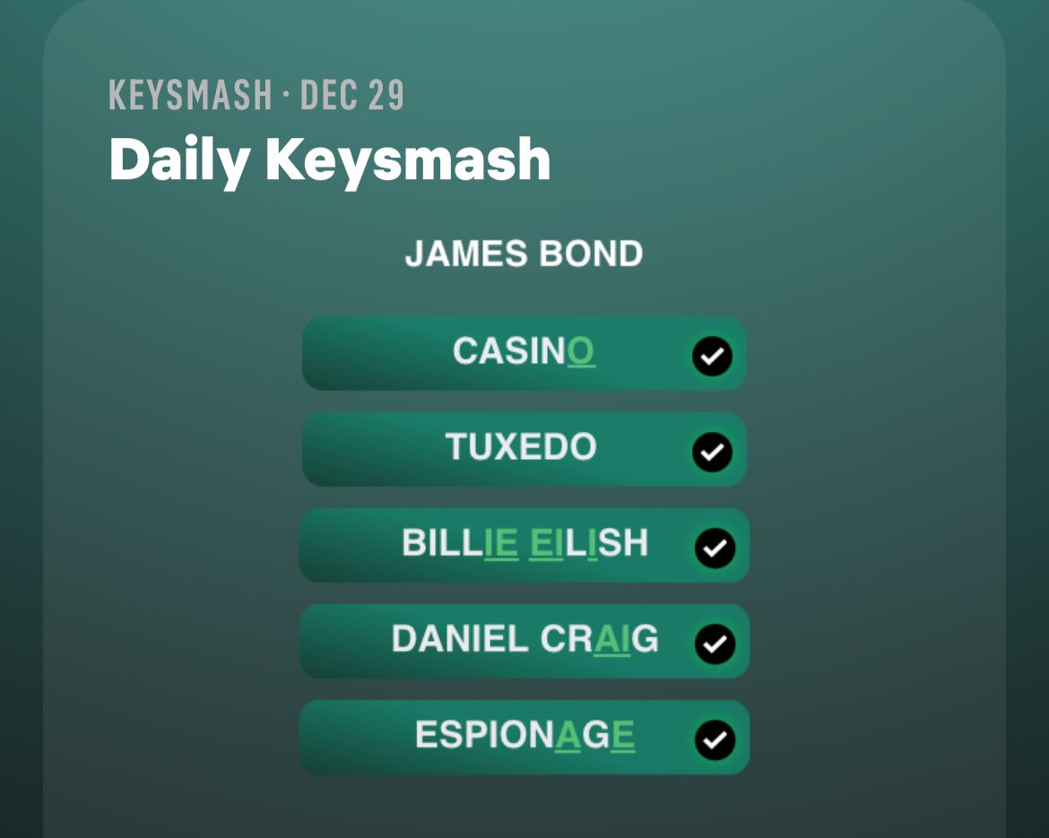 Netflix Puzzled Daily Keysmash December 29 2025
