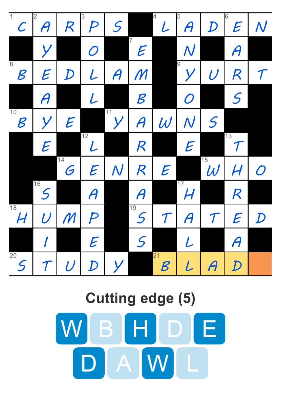 Puzzle Page Crossword December 2 2025