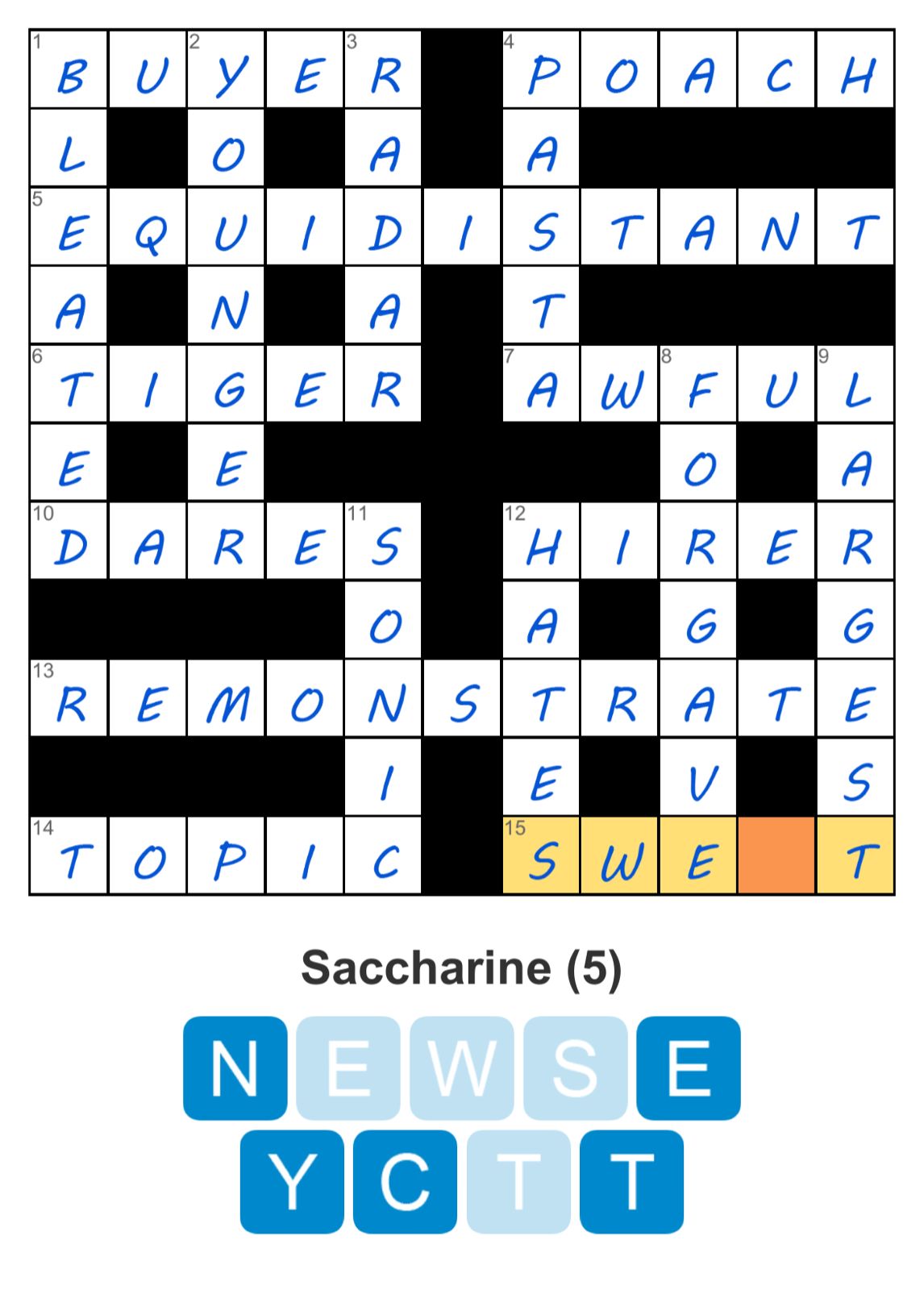 Puzzle Page Crossword December 31 2025