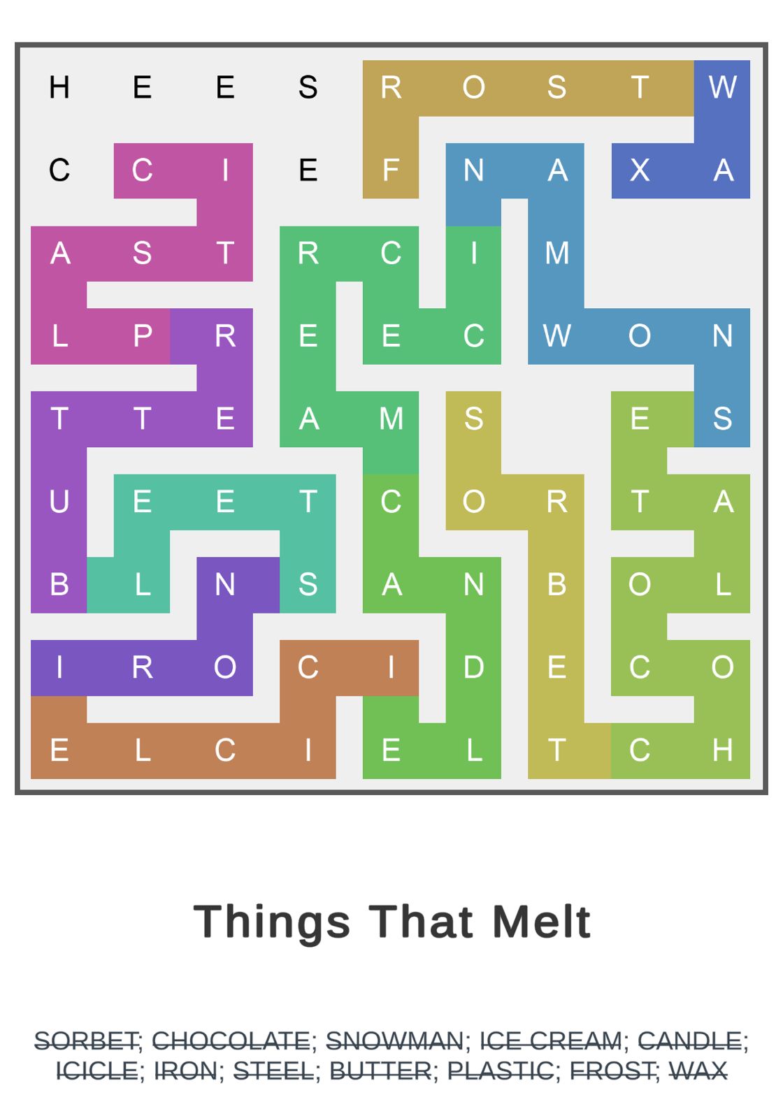 Puzzle Page Word Snake December 10 2025