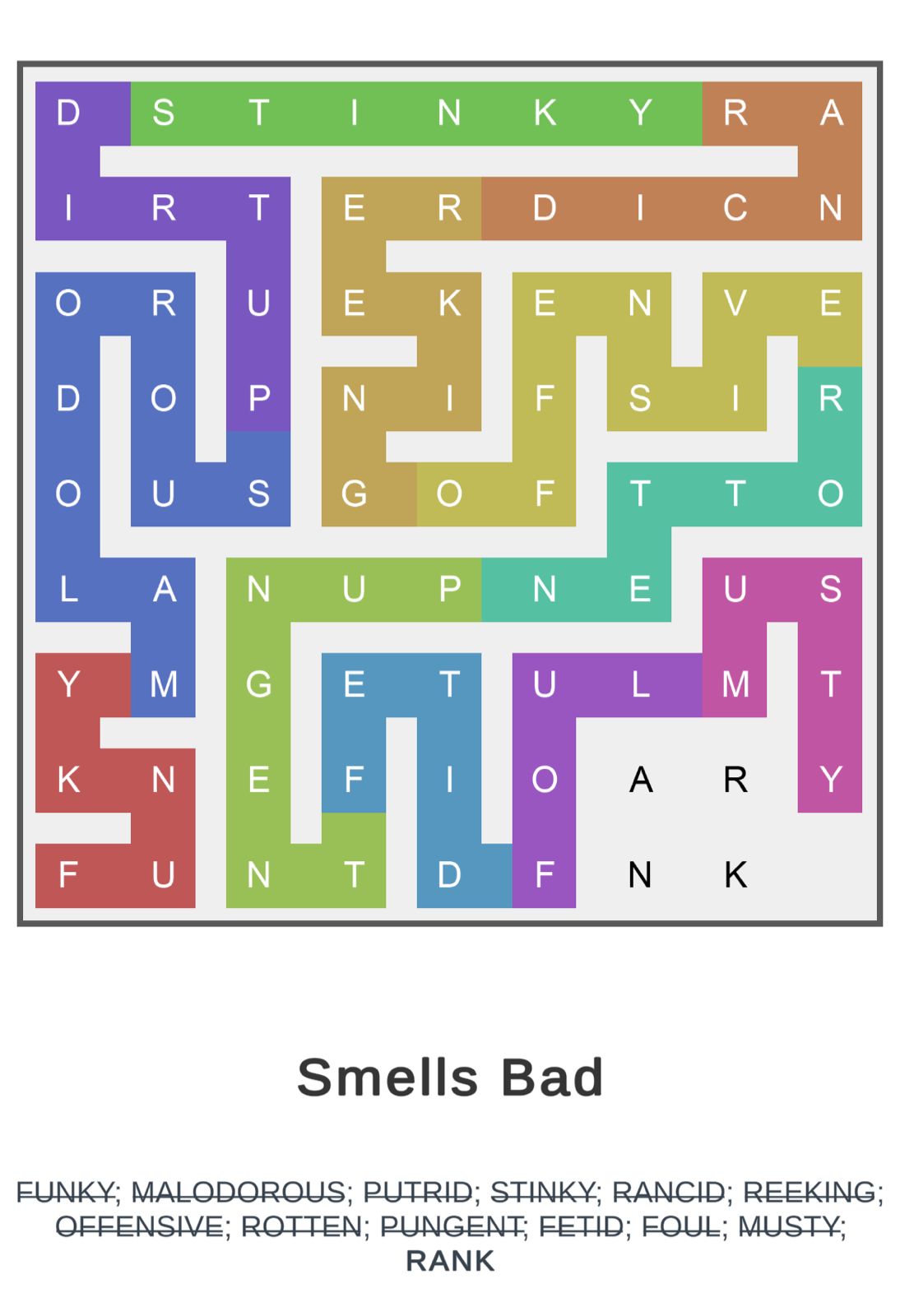 Puzzle Page Word Snake December 17 2025