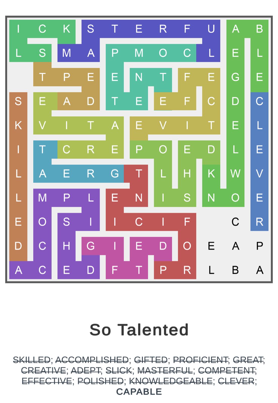 Puzzle Page Word Snake December 20 2025