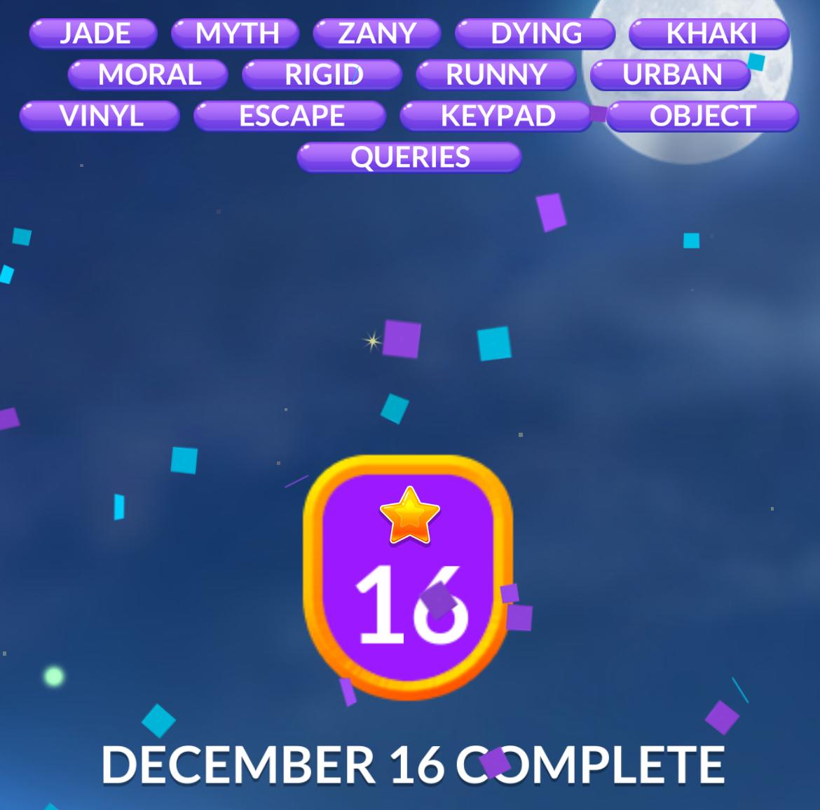 Word Stacks Daily Puzzle December 16 2025