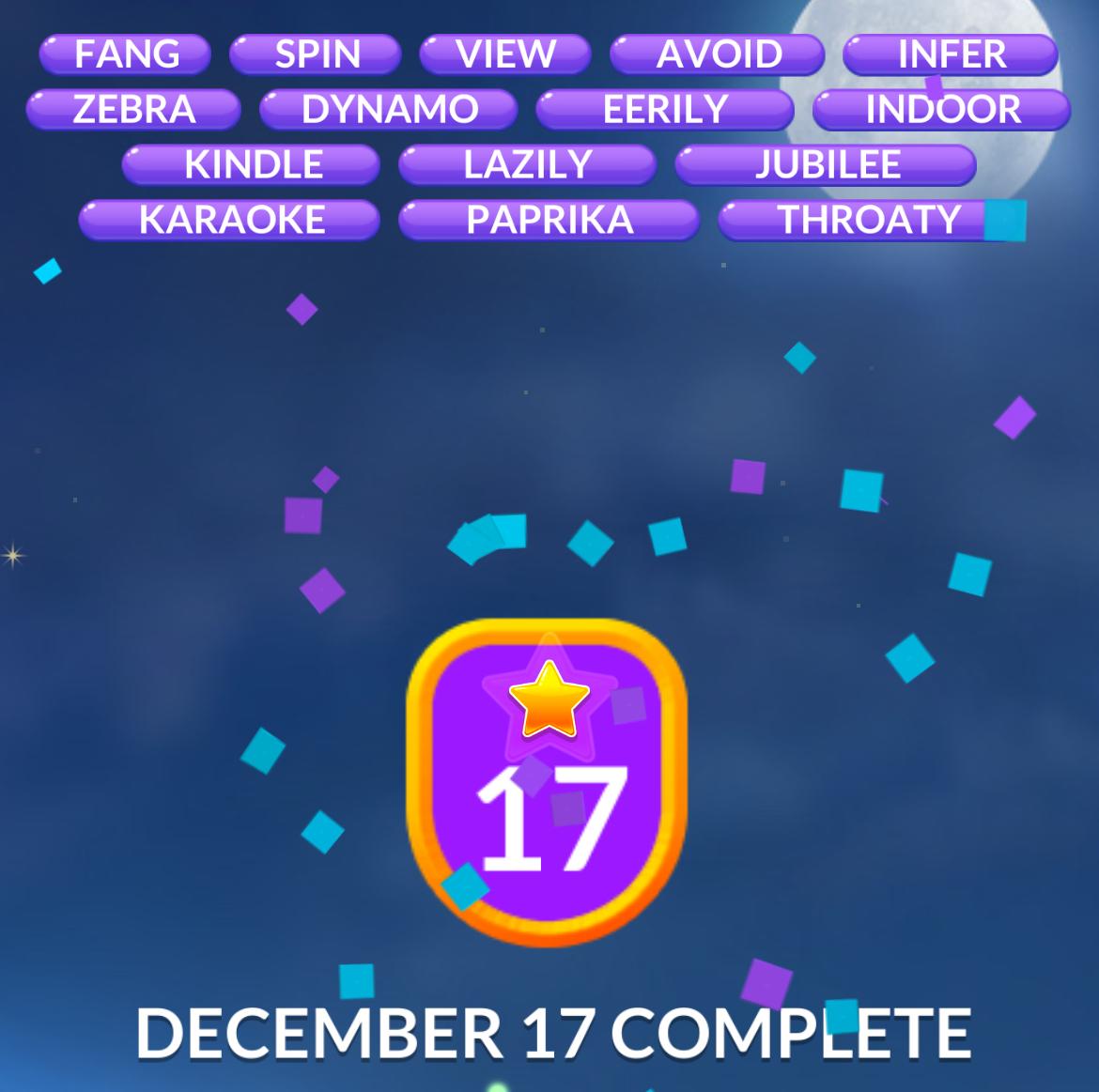 Word Stacks Daily Puzzle December 17 2025