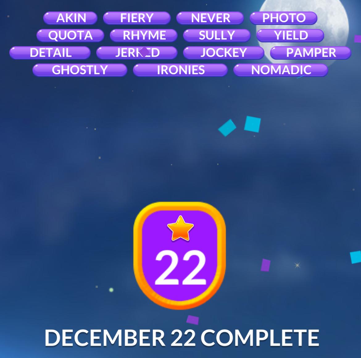 Word Stacks Daily Puzzle December 22 2025 Word Stacks Daily Puzzle December 22 2025
