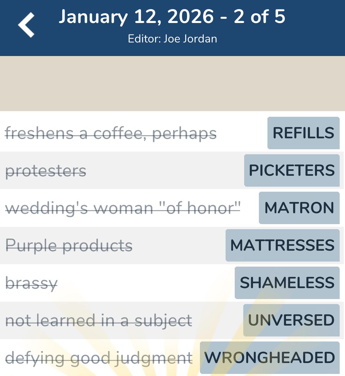 7 Little Words January 12 2026 2 7 Little Words January 12 2026 2
