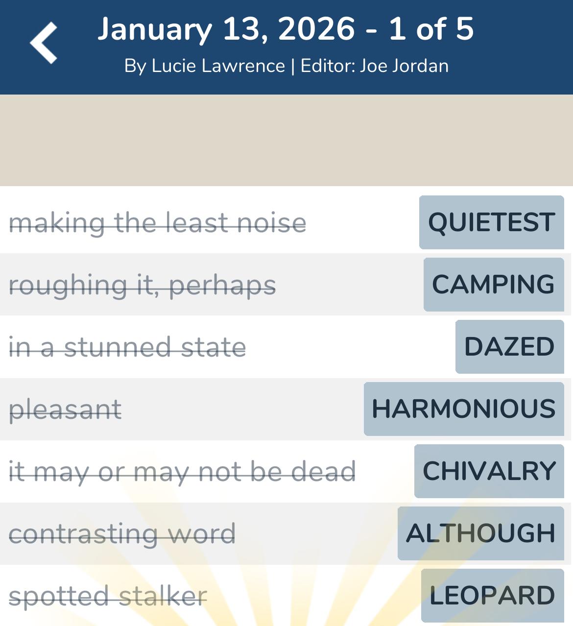 7 Little Words January 13 2026 1