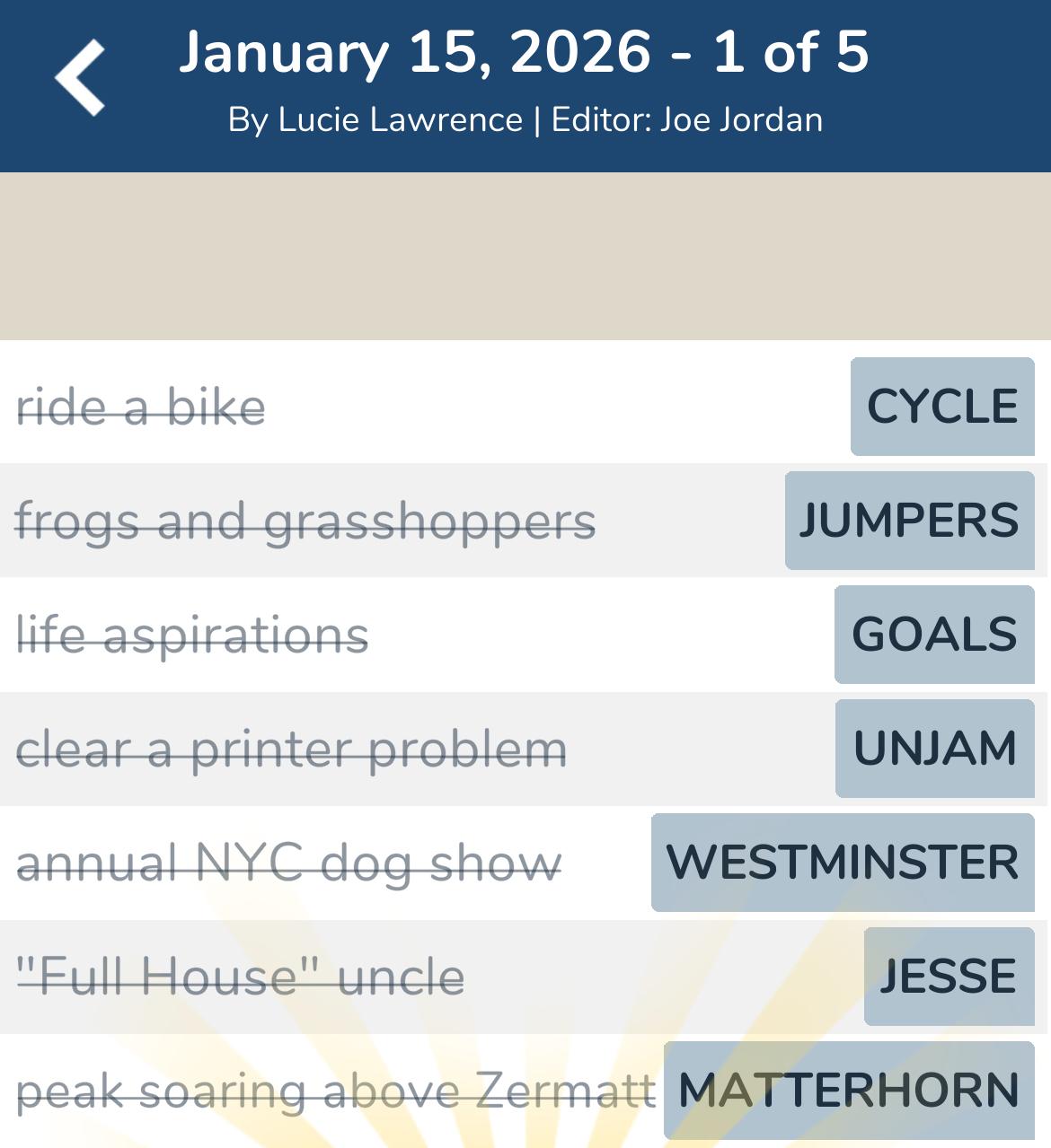 7 Little Words January 15 2026 1