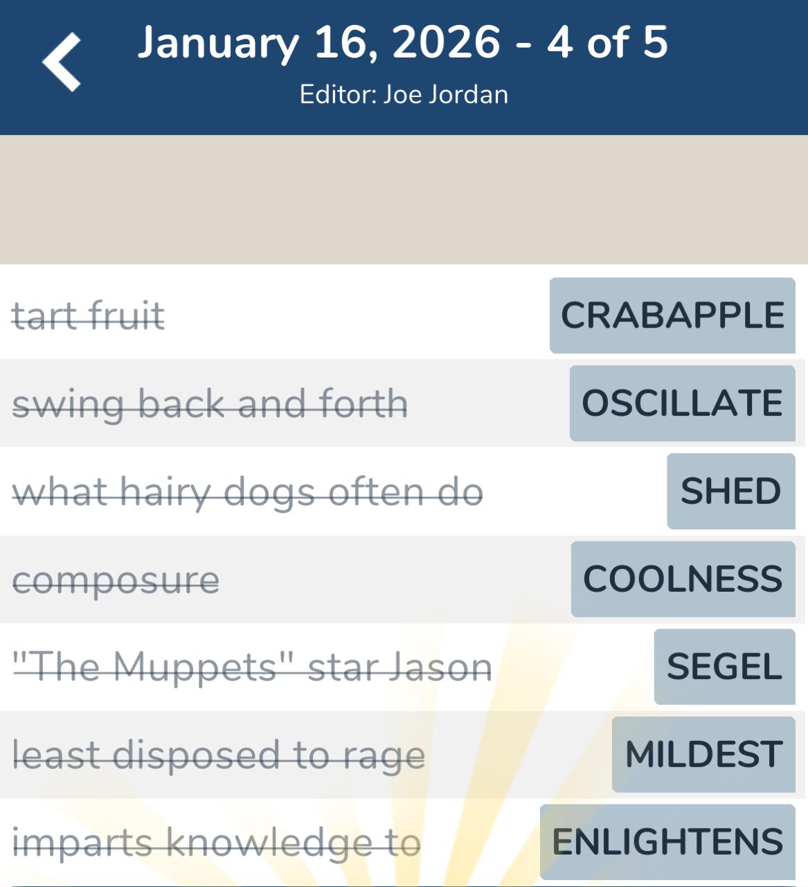 7 Little Words January 16 2026 4 7 Little Words January 16 2026 4