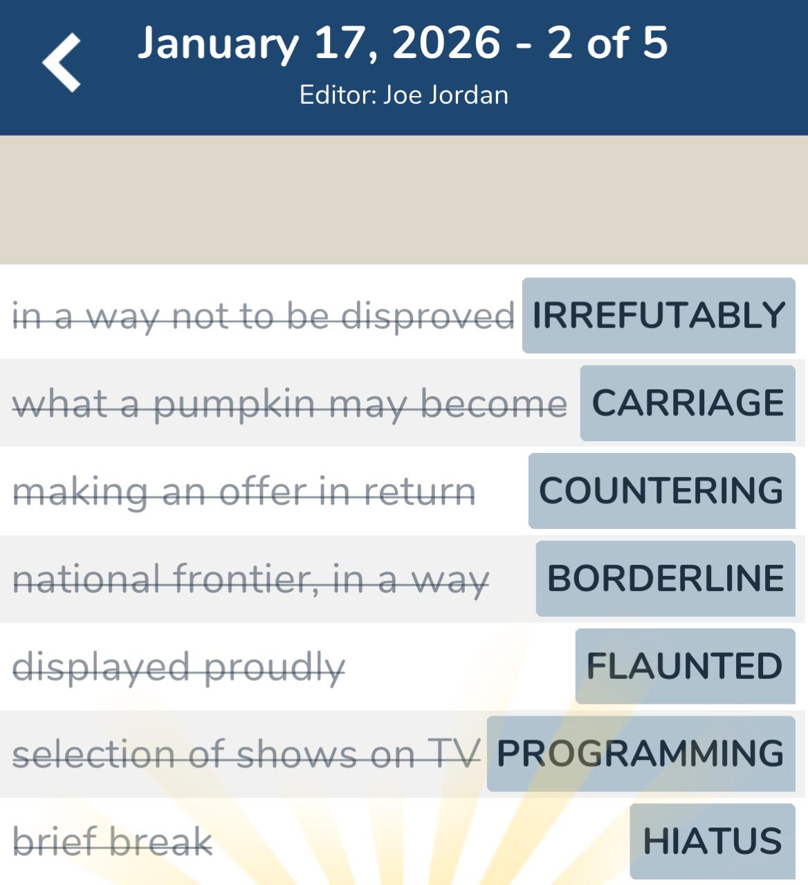 7 Little Words January 17 2026 2 7 Little Words January 17 2026 2