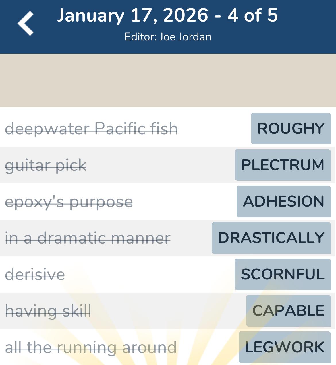 7 Little Words January 17 2026 4 7 Little Words January 17 2026 4