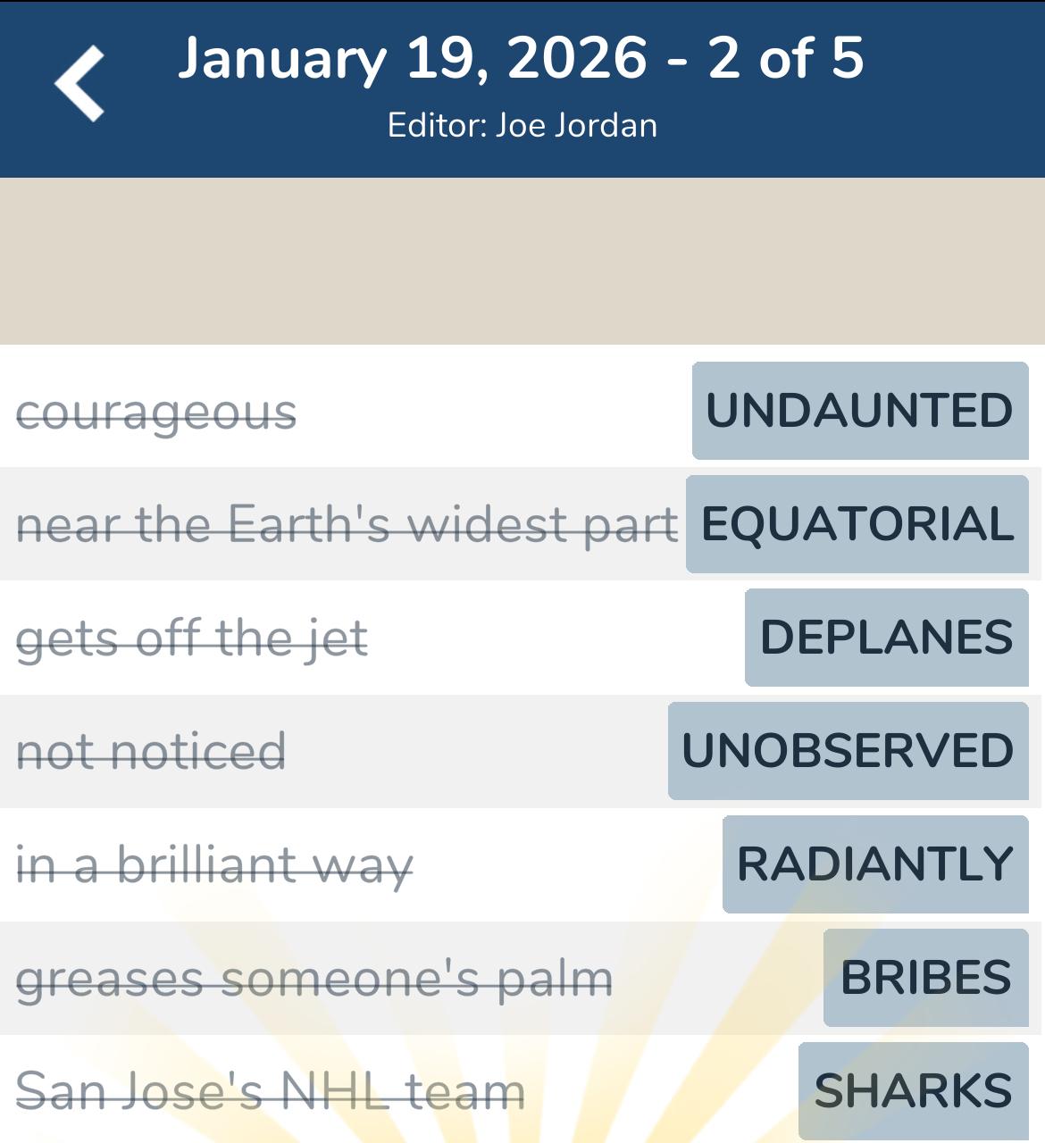 7 Little Words January 19 2026 2 7 Little Words January 19 2026 2