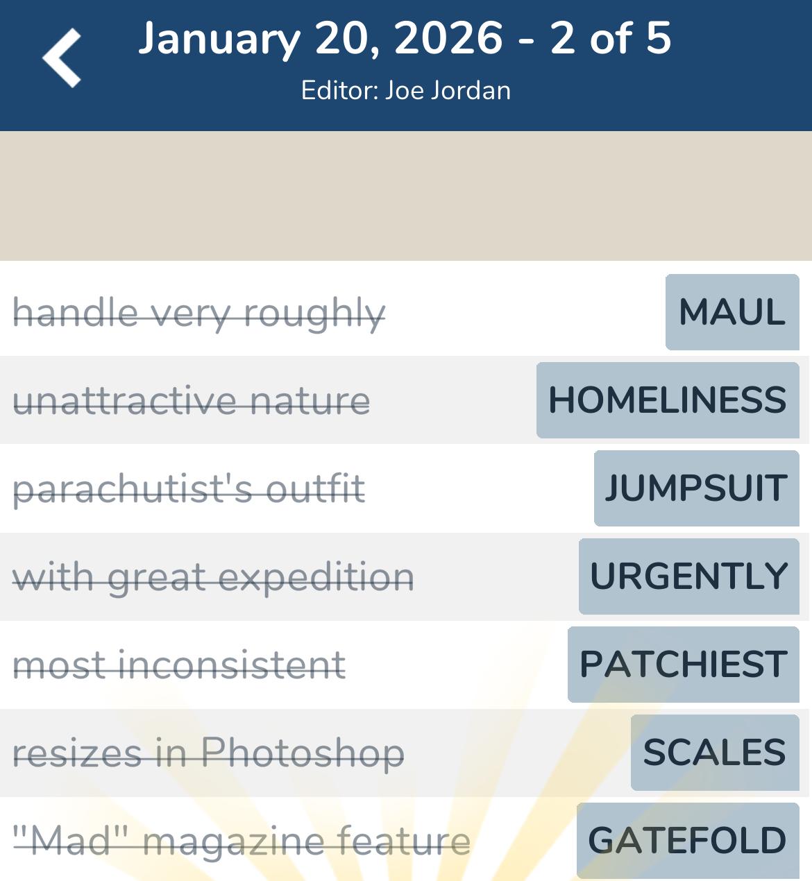 7 Little Words January 20 2026 2 7 Little Words January 20 2026 2
