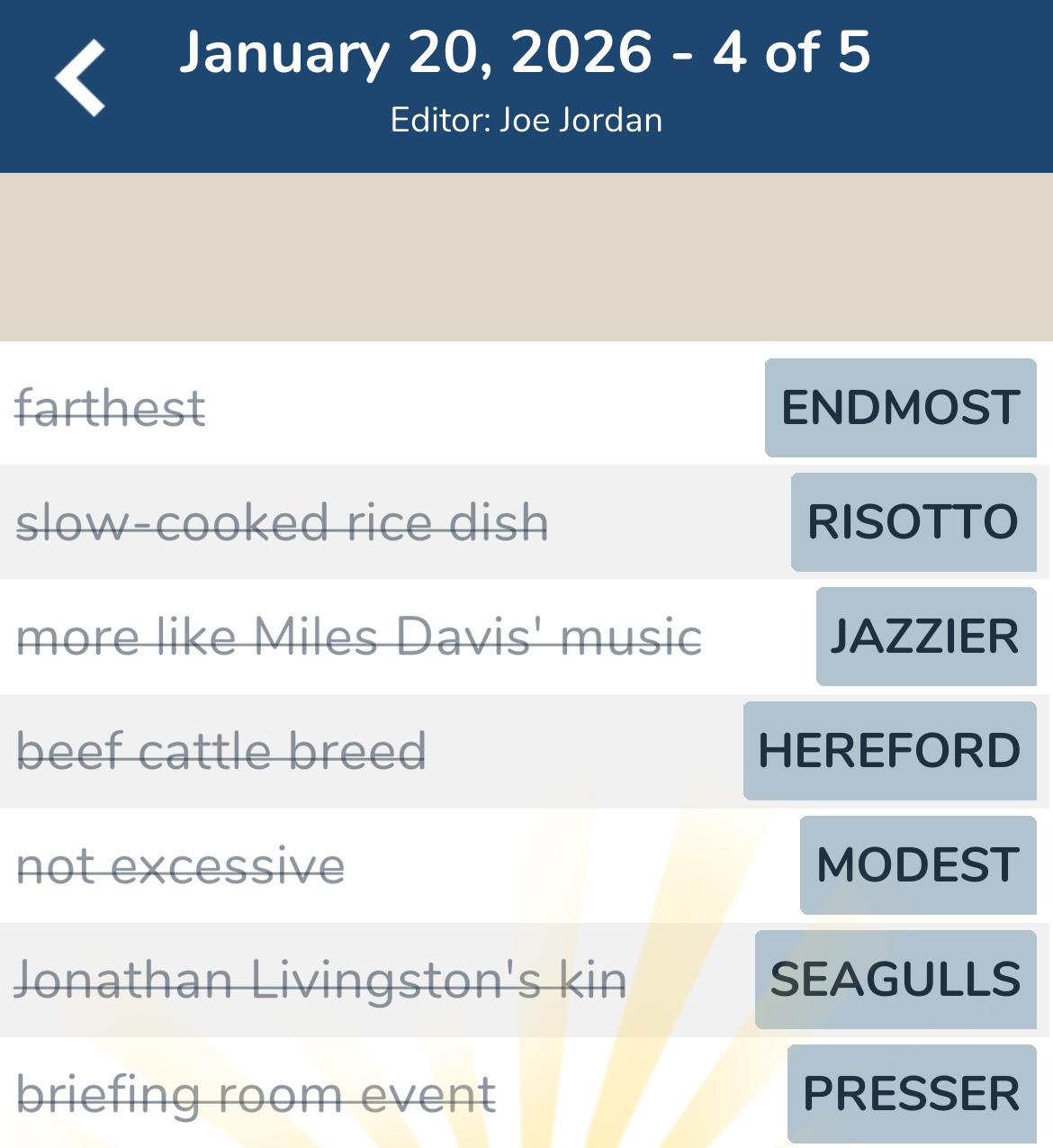 7 Little Words January 20 2026 4 7 Little Words January 20 2026 4