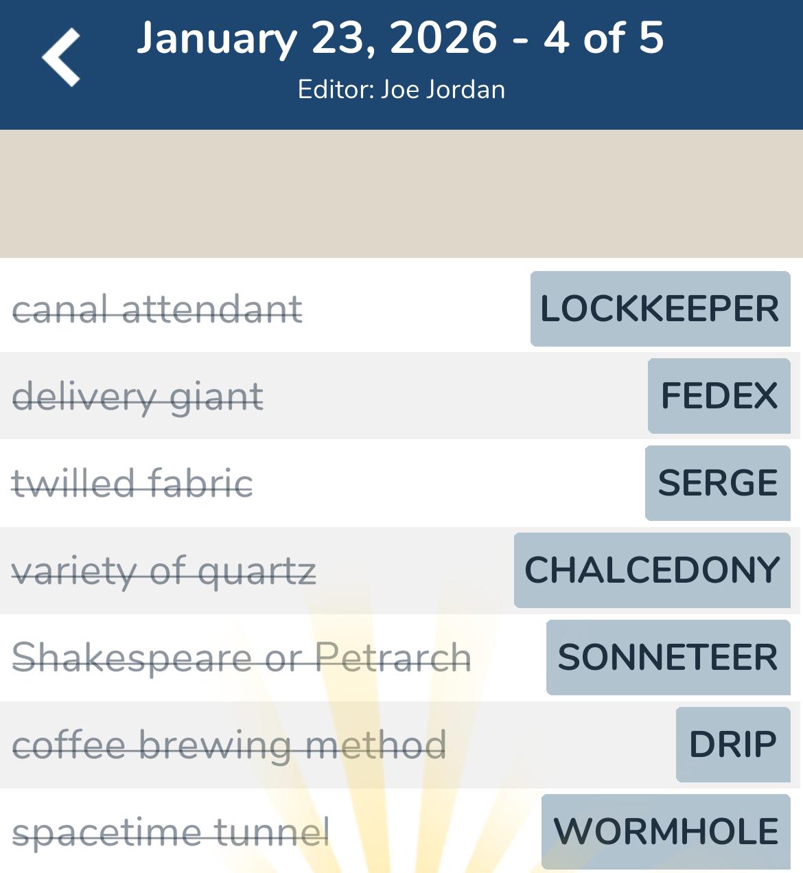 7 Little Words January 23 2026 4 7 Little Words January 23 2026 4