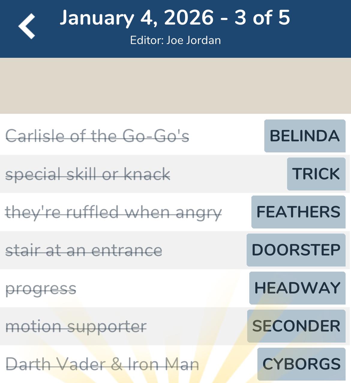 7 Little Words January 4 2026 3 7 Little Words January 4 2026 3