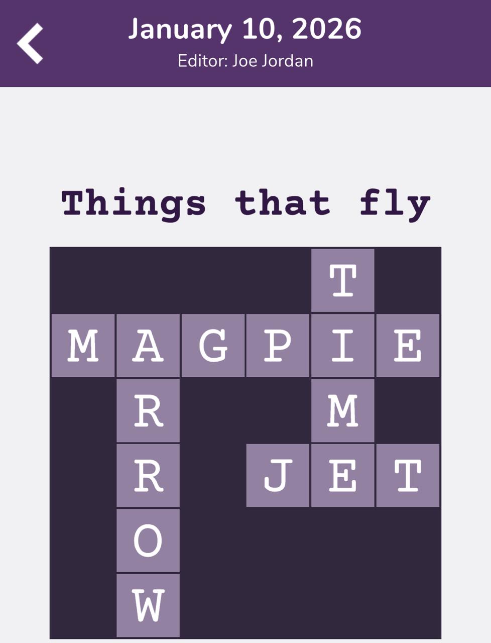 7 Little Words Tiny Little Crosswords January 10 2026