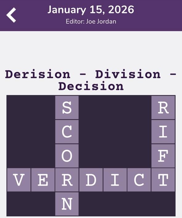 7 Little Words Tiny Little Crosswords January 15 2026