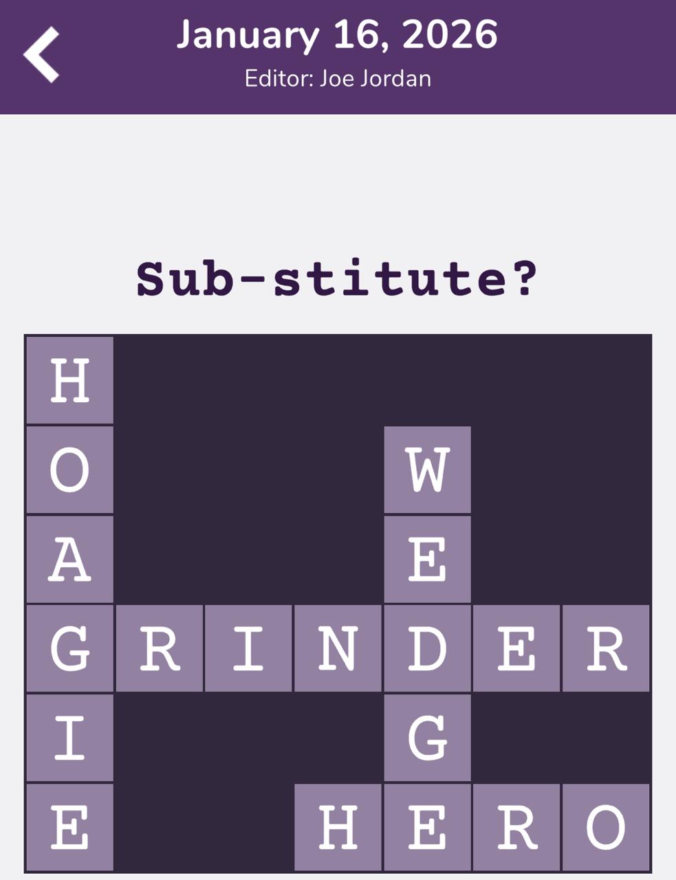 7 Little Words Tiny Little Crosswords January 16 2026