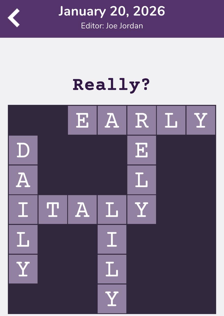 7 Little Words Tiny Little Crosswords January 20 2026