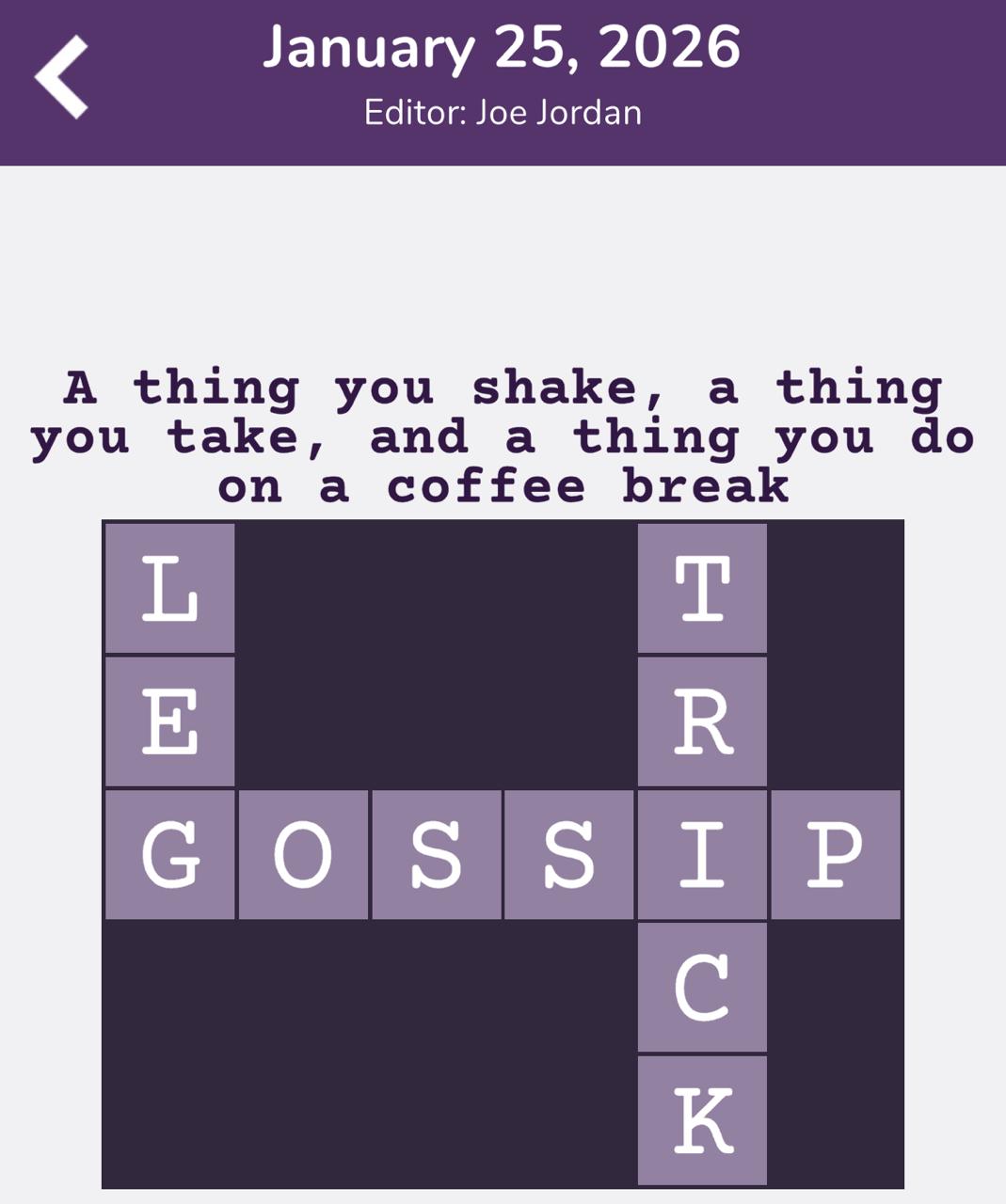 7 Little Words Tiny Little Crosswords January 25 2026