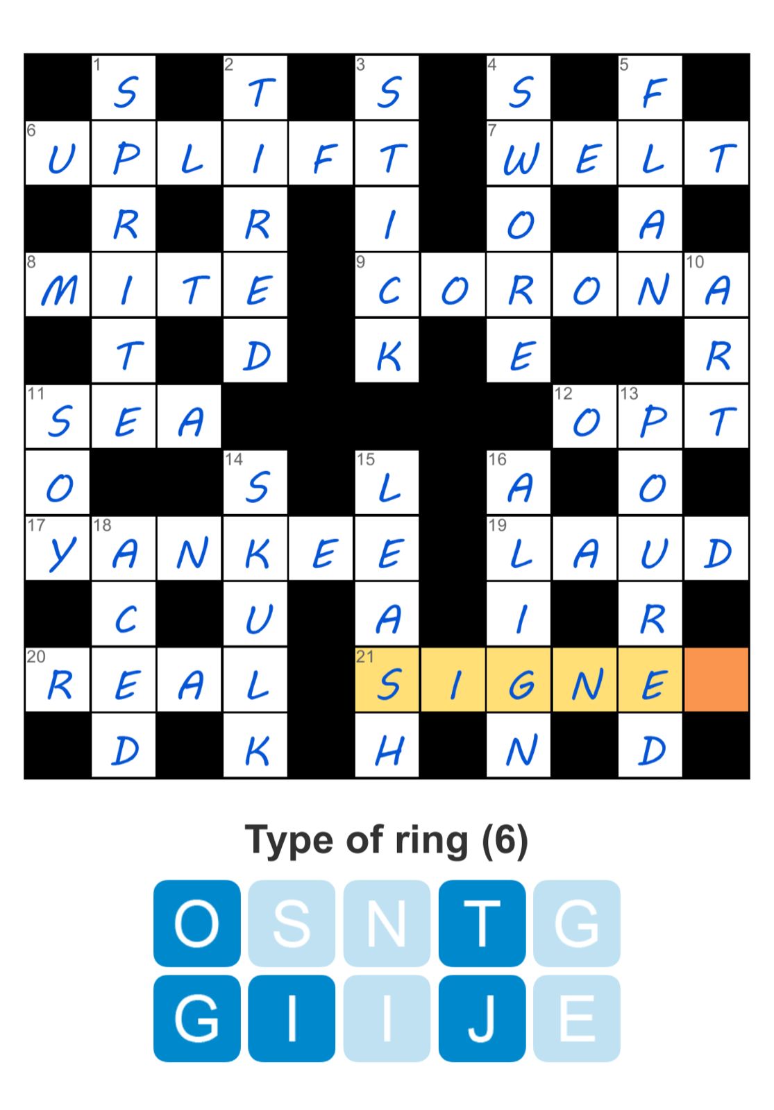 Puzzle Page Crossword January 16 2026
