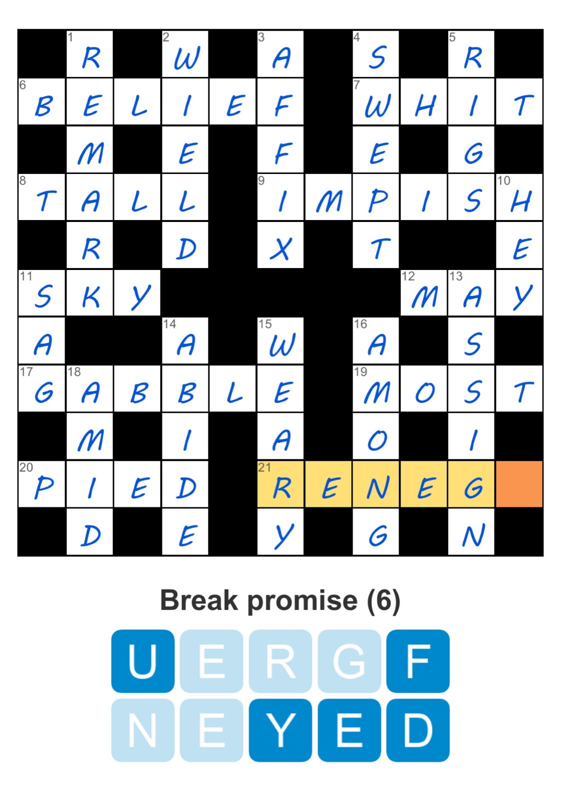Puzzle Page Crossword January 20 2026