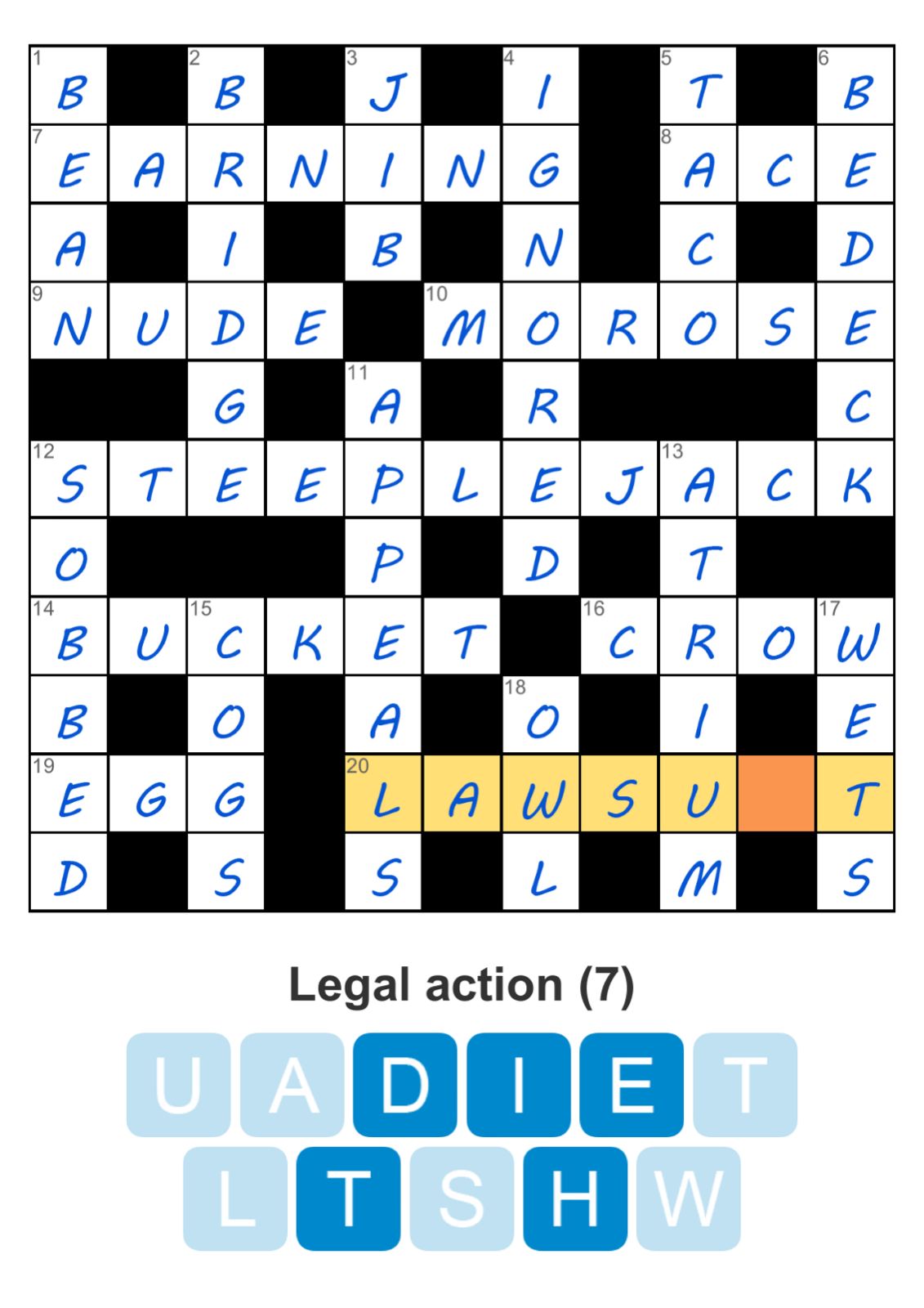 Puzzle Page Crossword January 26 2026