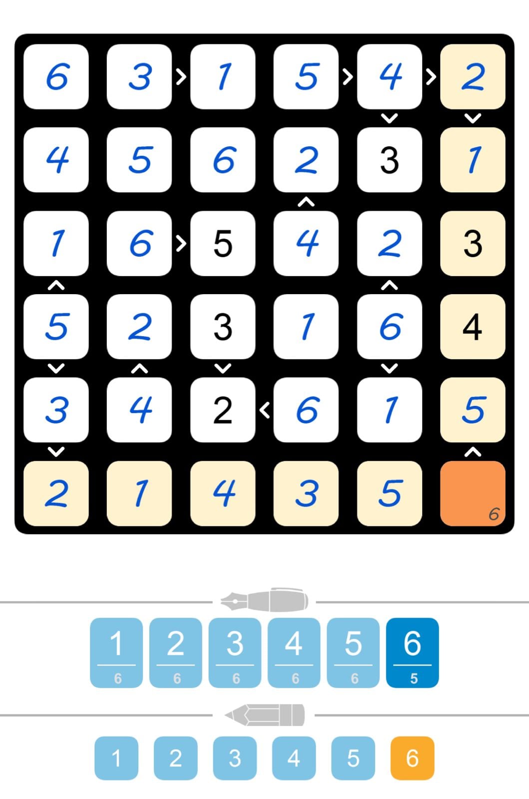 Puzzle Page Futoshiki January 23 2026 Puzzle Page Futoshiki January 23 2026