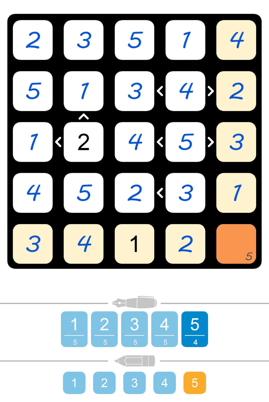 Puzzle Page Futoshiki January 6 2026