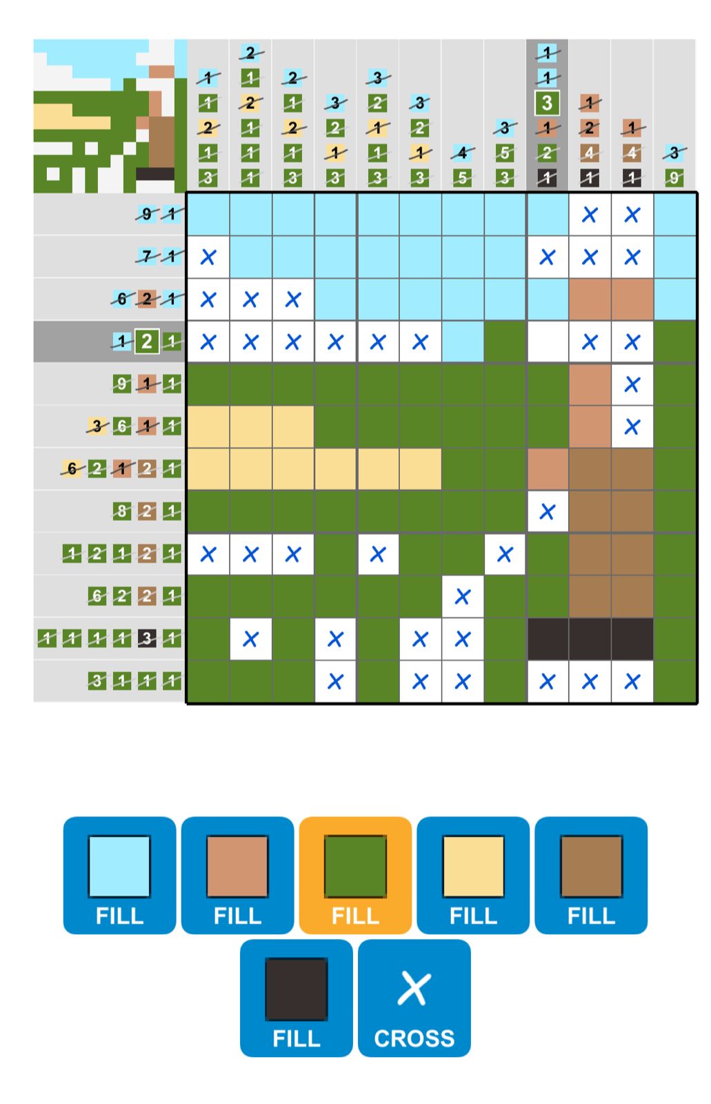 Puzzle Page Picture Cross January 24 2026 Puzzle Page Picture Cross January 24 2026