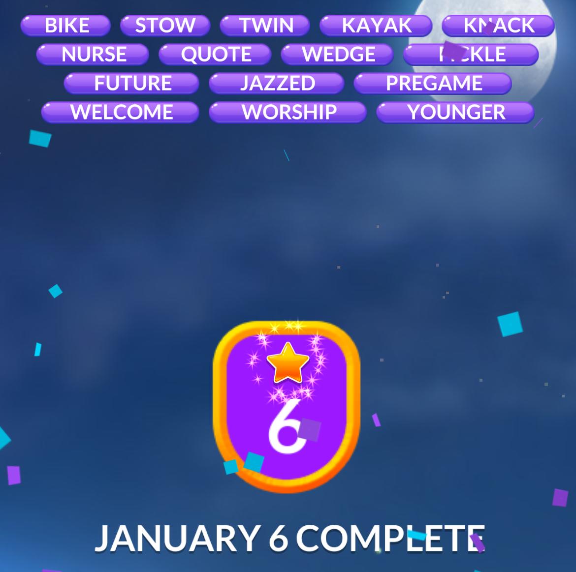 Word Stacks Daily Puzzle January 6 2026 Word Stacks Daily Puzzle January 6 2026