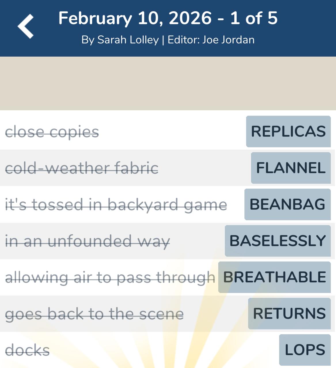 7 Little Words February 10 2026 1