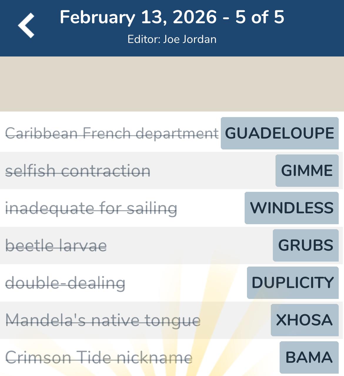 7 Little Words February 13 2026 5