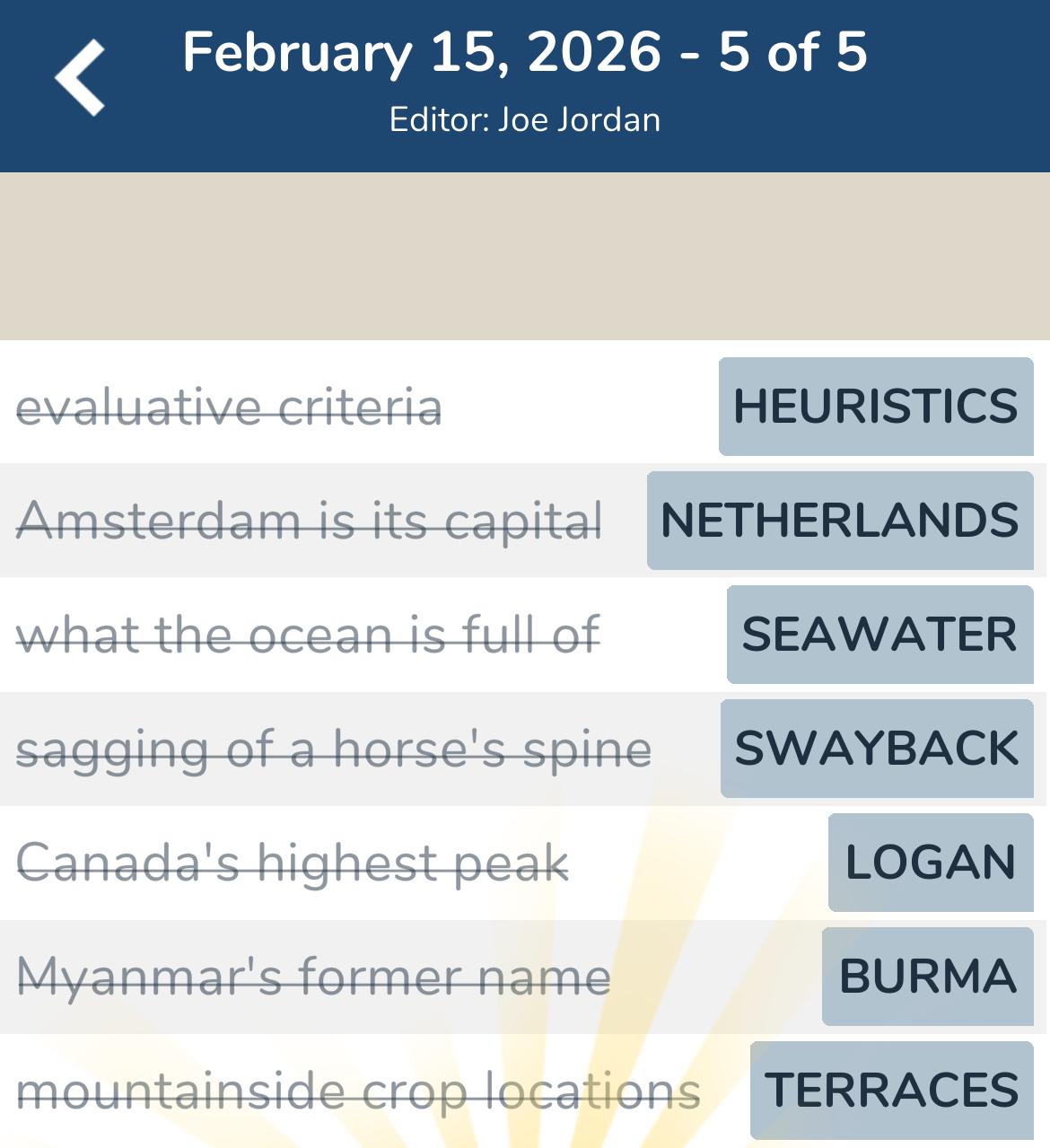 7 Little Words February 15 2026 5